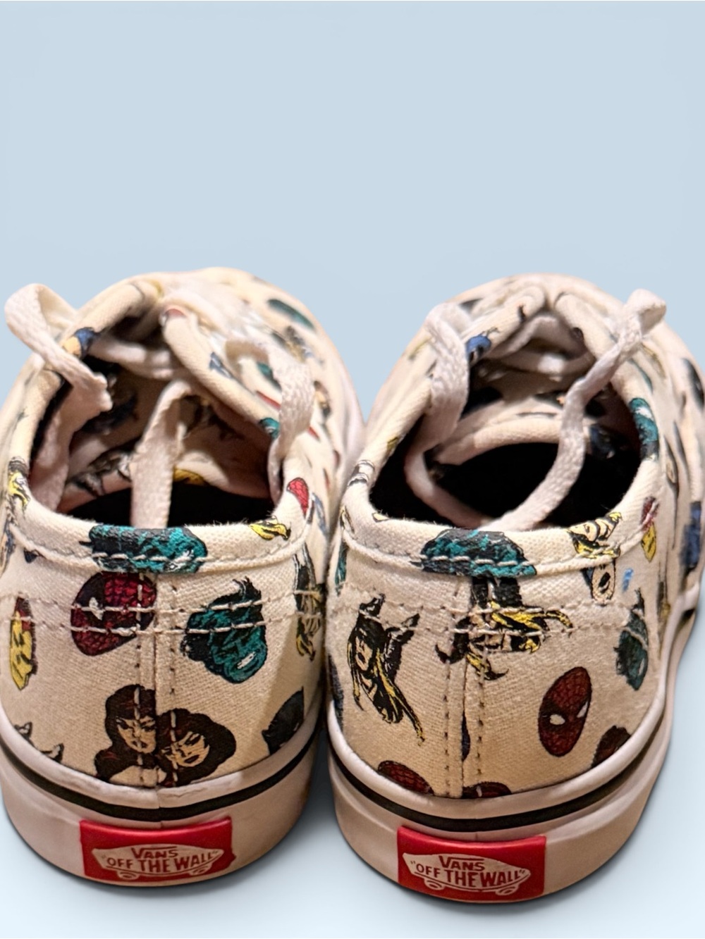 Vans Kids limited edition Marvel Heads Character Cream Sneakers - Picture 4 of 5